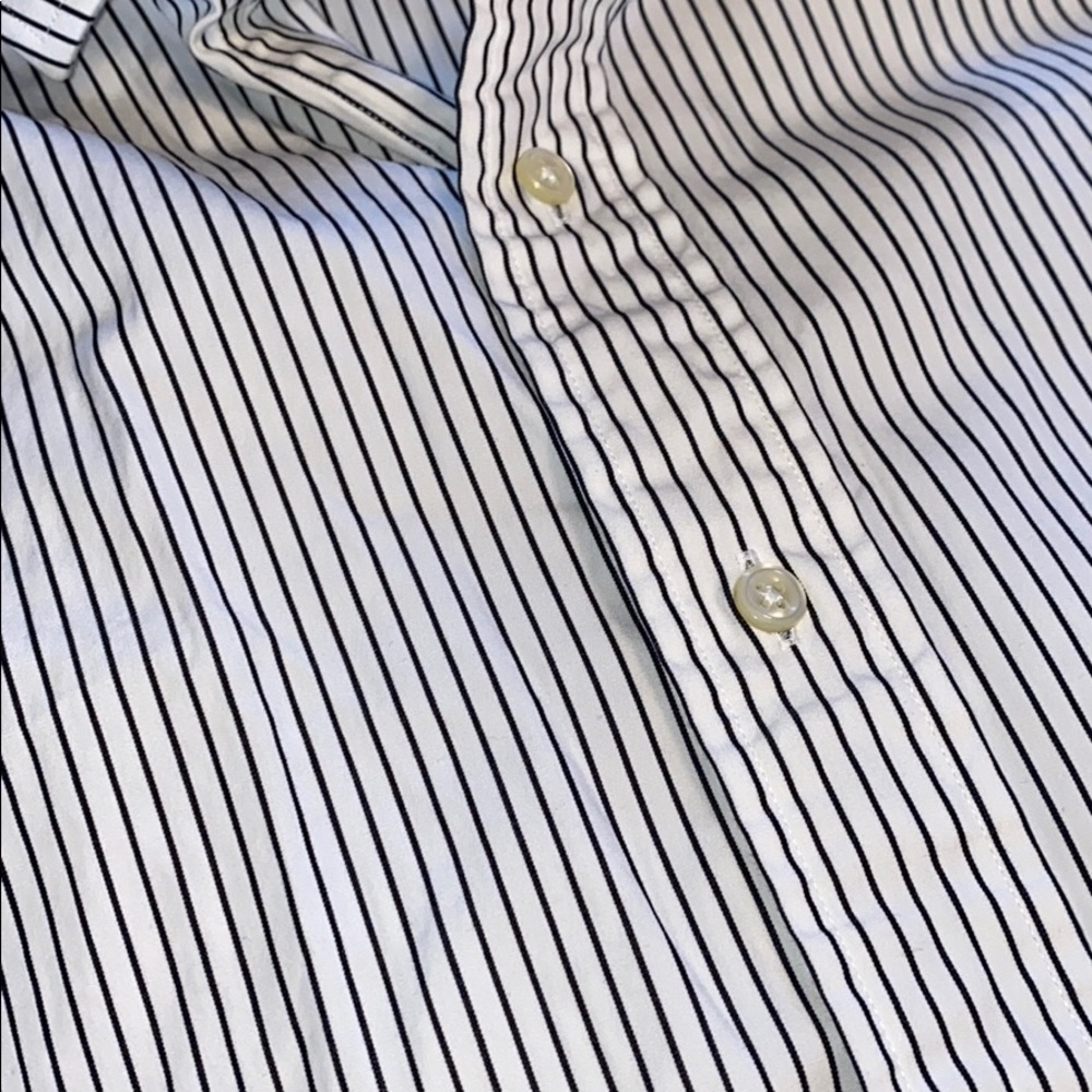 Ralph Lauren White with Blue Stripe Dress Shirt - Picture 3 of 3